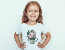 Flower bouquet in teapot. Sublimation design. Floral clipart Product Image 3