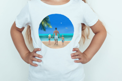 Beach Family People Clipart| Sublimation design | Hand drawn Product Image 6