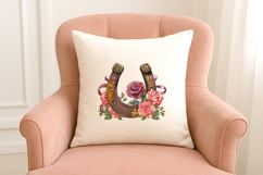 Roses and Horses. Watercolor Clipart Set Product Image 3