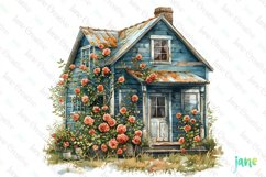 Cozy Spring Roses Sublimation Clipart Product Image 1