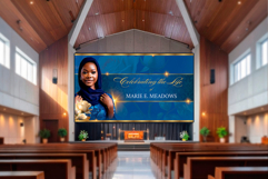 Blue &amp; Rose Funeral Slideshow Template Canva Memorial Video Product Image 7