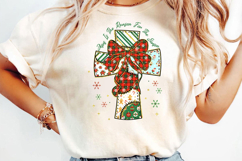 Christian Christmas Cross Sublimation,Jesus Christmas Png Product Image 3