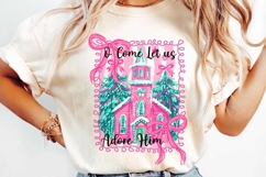 Pink Christmas Religious Sublimation, Jesus Christmas Png Product Image 2