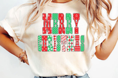 Merry Christmas Block Letters Sublimation, Christmas Png Product Image 2