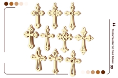 Cross Laser Cut Bundle, SVG Christian Ornament Vector Set Product Image 3