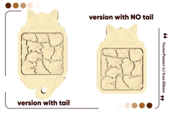 Cat Laser Cut File, SVG Puzzle Busy Board Jigsaw Brain Product Image 4