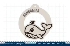 Cute Ocean Animal Keychain SVG | Kawaii Sea Life Product Image 2