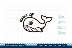 Cute Ocean Animal SVG | Kawaii Sea Creatures Product Image 1