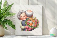 Cute Happy Old Couple Sublimation Product Image 3