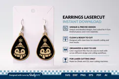 Cute Winter Animal Earring SVG | Laser Cut Jewelry Product Image 3
