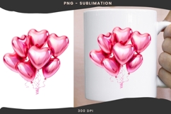 Valentine balloons png design for T-shirts Product Image 3