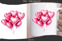Valentine balloons png design for T-shirts Product Image 3