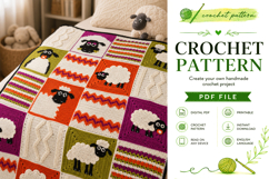 Sheep Crochet Blanket Pattern PDF Product Image 4