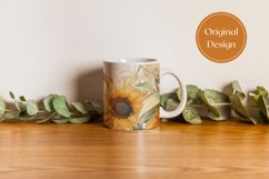 Watercolor Sunflowers Sublimation, Fall Mug Design Product Image 3