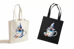 Watercolor Christmas gnome in tea mug, Gnome PNG Product Image 3