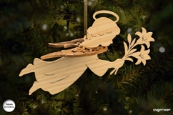 3D Christmas Angels Ornament Bundle | Glowforge | SVG Product Image 3