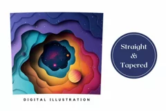 3D Galaxy Tumbler Wrap, 3D Space Tumbler, Space PNG Product Image 3