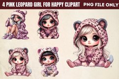 Pink leopard girl for Happy Clipart PNG Product Image 1