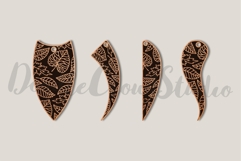 4 Cute Leaves Earrings SVG File for Laser Cut, Leave Jewelry Product Image 1