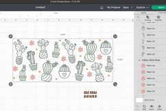 Cute Cactus Wrap For Libbey Can Glass SVG| 16 oz Product Image 2