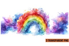 Color Splash Watercolor Clipart, Product Image 1