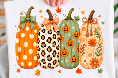 Preppy Bow Pumpkin Patch Png Tshirt Product Image 1