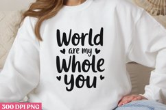 World, you are my PNG, Retro Valentine Sublimation PNG Product Image 3
