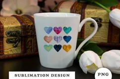 Watercolor Heart Sublimation design PNG Product Image 3