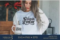Vegan Power SVG PNG Sublimation|Vegan Power SVG |Veganism Product Image 3