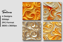 Golden Wave Texture Digital Paper Product Image 3