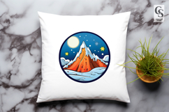 Snowy Mountain Peak clipart sublimation png Product Image 3