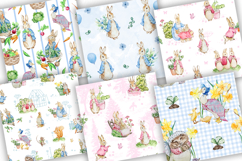 Watercolor Peter Rabbit digital paper Product Image 3