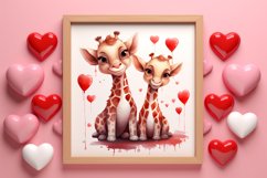 Couple Animal Valentines Day Clipart, Watercolor Couple Product Image 3