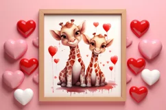 Couple Animal Valentines Day Clipart, Watercolor Couple Product Image 3