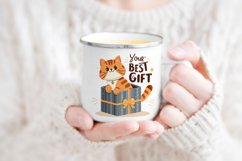 Funny cat celebrates Christmas.Stickers and Sublimation PNG. Product Image 5