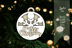 merry christmas layered ornaments svg files laser cut Product Image 3