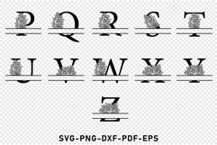 Floral Monogram Split Letters SVG Product Image 3