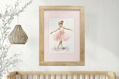 Watercolor Ballerina Baby Print Wall Art Product Image 3