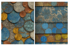 Blue, Grunge, Mixed Media, Papers, Junk Journal Product Image 3