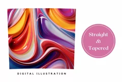 Wave Liquid Tumbler Wrap, Colorful Tumbler Sublimation Product Image 3