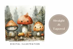 Cute Halloween Tumbler Template, Cartoon Mushrooms Tumbler Product Image 3