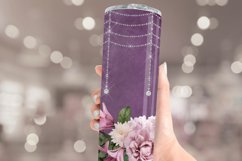 Flowers and Diamond Tumbler Sublimation | Seamless Wrap Product Image 3