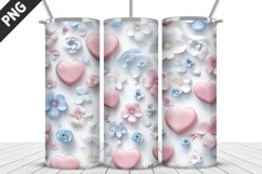 Valentines Love Skinny Tumbler PNG Wrap| Valentines Tumbler Product Image 4
