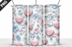 Valentines Love Skinny Tumbler PNG Wrap| Valentines Tumbler Product Image 4