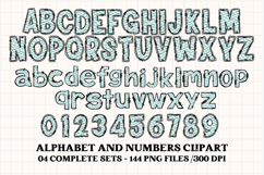 Easter Day Alphabet png clipart, easter day letters doodle Product Image 3