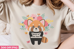 Mom of the year PNG, Cute Animals Mothers Day Clipart PNG Product Image 3