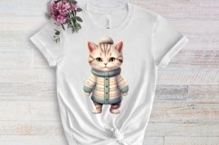 Christmas Cats Sublimation Clipart, Christmas Cats Clipart Product Image 3