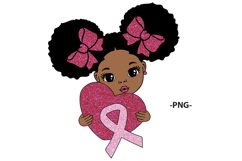 Afro Girl Breast Cancer Awareness Design for Shirts, Crafts Product Image 3