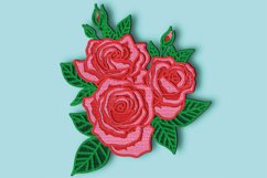 Rose 3D Multilayer SVG/ Rose 3D mandala/ Rose Paper Cut Product Image 3