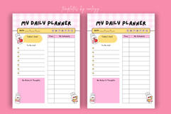 Cute Daily Planner Digital Template Pastel Aesthetic Planner Product Image 3